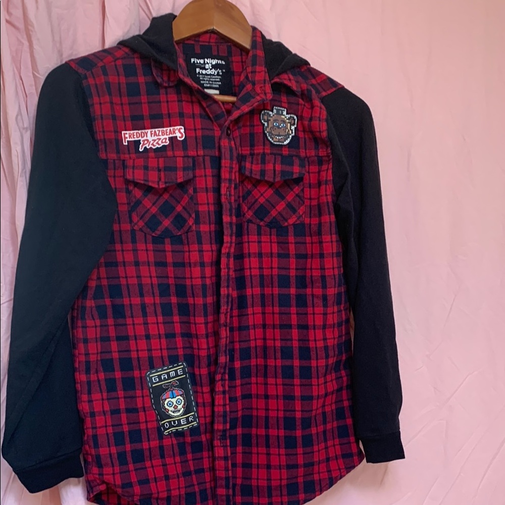 Five Nights at Freddy’s Plaid Hoodie Shirt kids XL